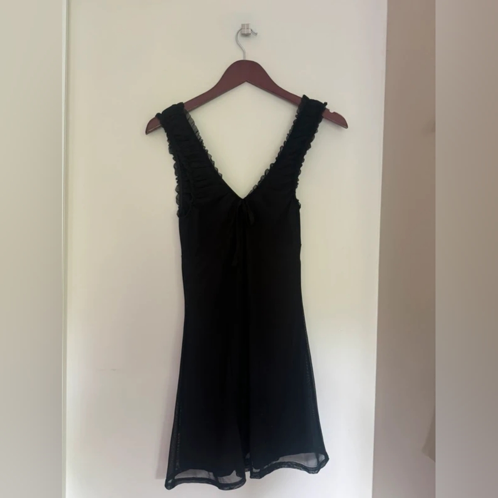 black mini dress